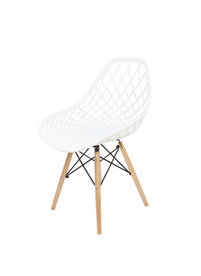 JILPHAR FURNITURE Jilphar Fiber Plastic  Dining Chair  with Wooden Legs JP1039C  - Image 1