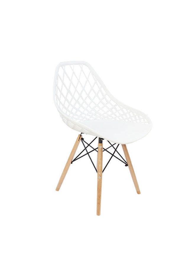 JILPHAR FURNITURE Jilphar Fiber Plastic  Dining Chair  with Wooden Legs JP1039C  - Image 2