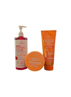 LUXE ORGANIX Saliclyic acid body serum and bum bummps white cream, niacinamide lotion 