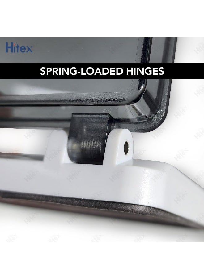 هيتكس غطاء شفاف لنافذة GIFFEX | لوحة قابلة للقفل ومقاومة للماء IP67 | مادة البولي كربونات | شريط مانع للتسرب ومضاد للماء | تثبيت بمسامير | لصناديق التحكم والتوزيع الكهربائية (أربعة اتجاهات) - Image 5