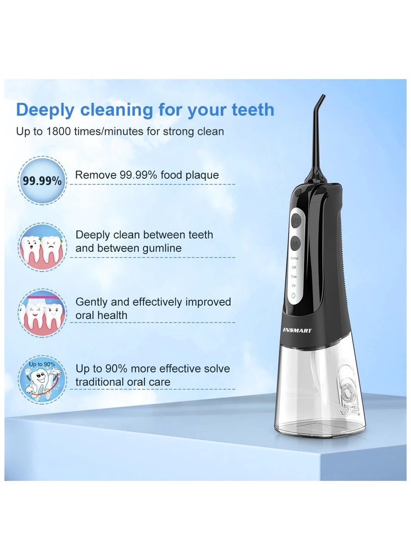 INSMART Water Flosser 6 nozzles 4 modes DIY Water Floss Teeth Rechargeable Oral Irrigator YXY-801 - Image 3