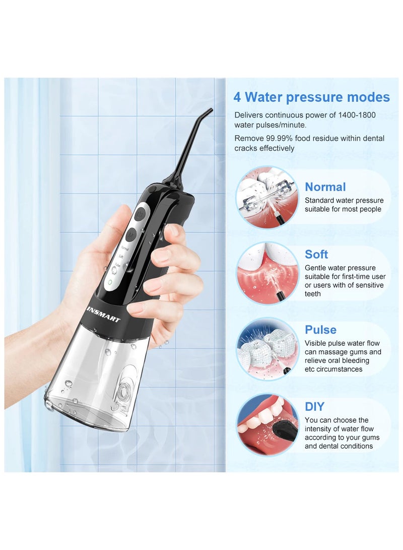 INSMART Water Flosser 6 nozzles 4 modes DIY Water Floss Teeth Rechargeable Oral Irrigator YXY-801 - Image 4