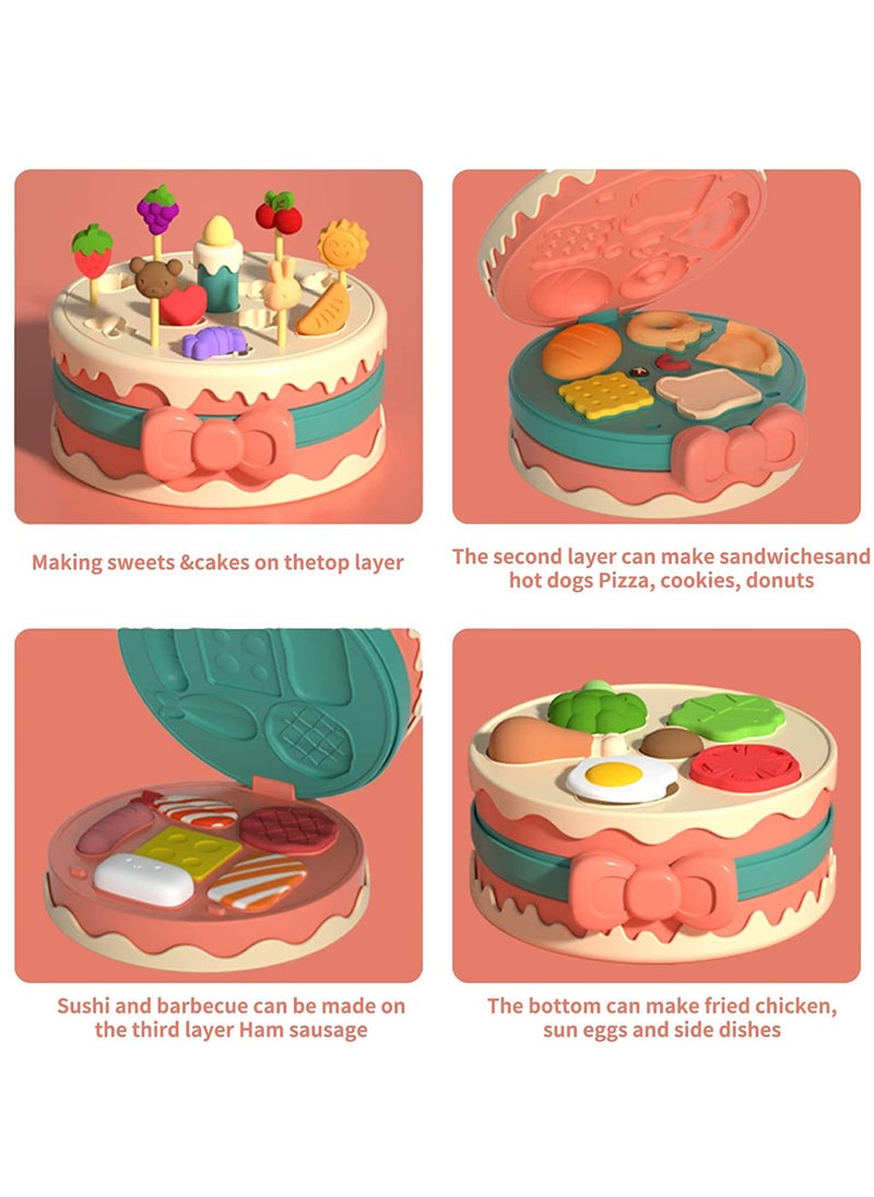 MissTiara - 3-layer Birthday Cake Dough Play Set For Kids - Image 1