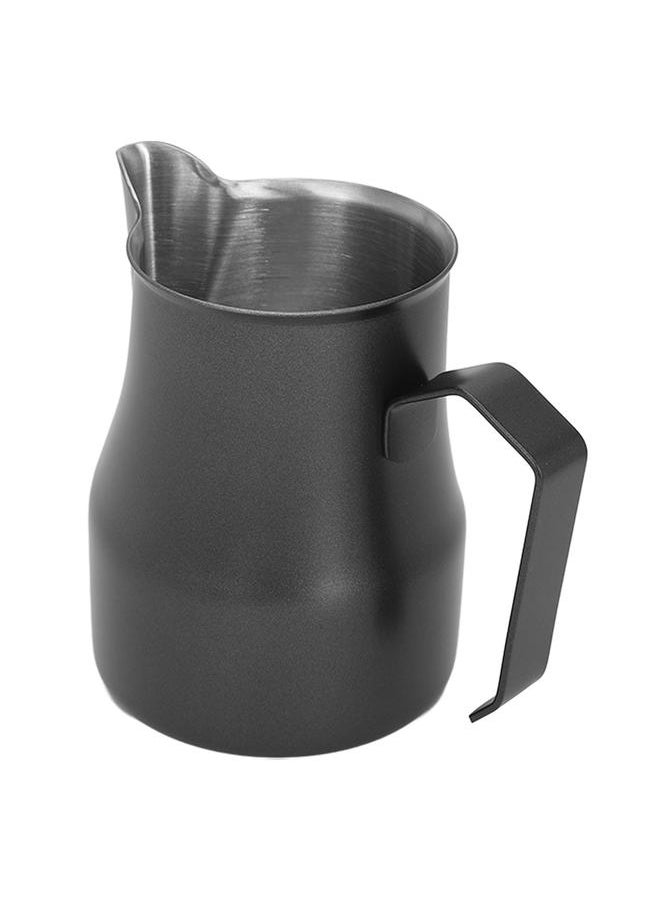 Thoraya Milk Frothing Pitcher Coffee Steaming Pitcher 304 Stainless Steel Coffee Milk Cup Milk Frother Cup Olecranon Type Outlet Black 450ML  - Image 5