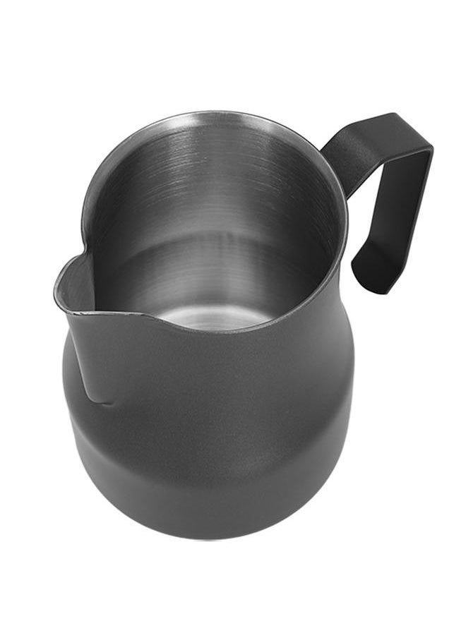 Thoraya Milk Frothing Pitcher Coffee Steaming Pitcher 304 Stainless Steel Coffee Milk Cup Milk Frother Cup Olecranon Type Outlet Black 450ML  - Image 3