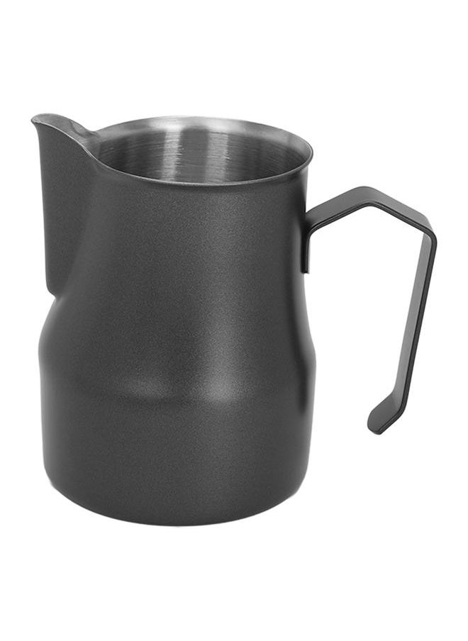 Thoraya Milk Frothing Pitcher Coffee Steaming Pitcher 304 Stainless Steel Coffee Milk Cup Milk Frother Cup Olecranon Type Outlet Black 450ML  - Image 1