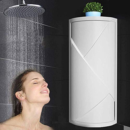 Matiko 360 Rotating Corner Shelves,3 Tier Storage Cabinet Towel Holder Rack, Corner Cabinets With Doors And Shelves For Bathroom Bathtub Toilet Table (Color : White, Plastic,Plastic) - Image 3