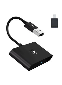 Wireless CarPlay Adapter for iPhone, Carplay Dongle Converts Factory Cars Wired to Wireless, Bluetooth Adapter, 5Ghz WiFi Auto-Connect Online Update, Support iOS 13+, Black