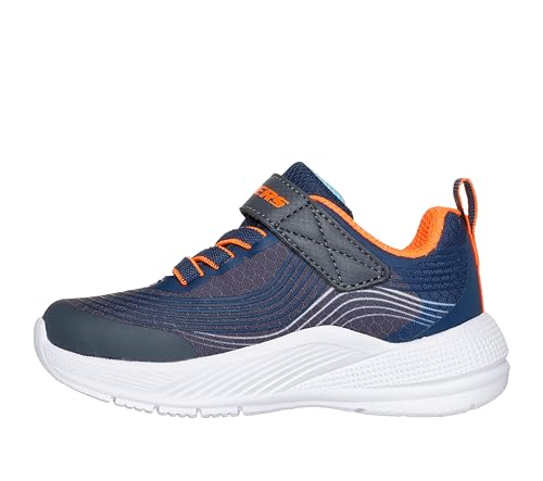 SKECHERS حذاء سكيشرز ميكروسبيك أدفانس للأولاد، أزرق/برتقالي، 5 أطفال كبار - Image 5