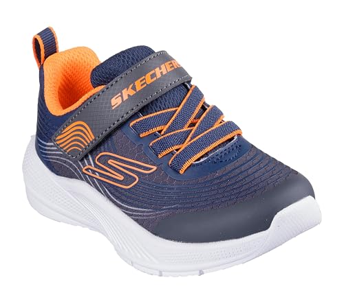 SKECHERS حذاء سكيشرز ميكروسبيك أدفانس للأولاد، أزرق/برتقالي، 5 أطفال كبار - Image 4