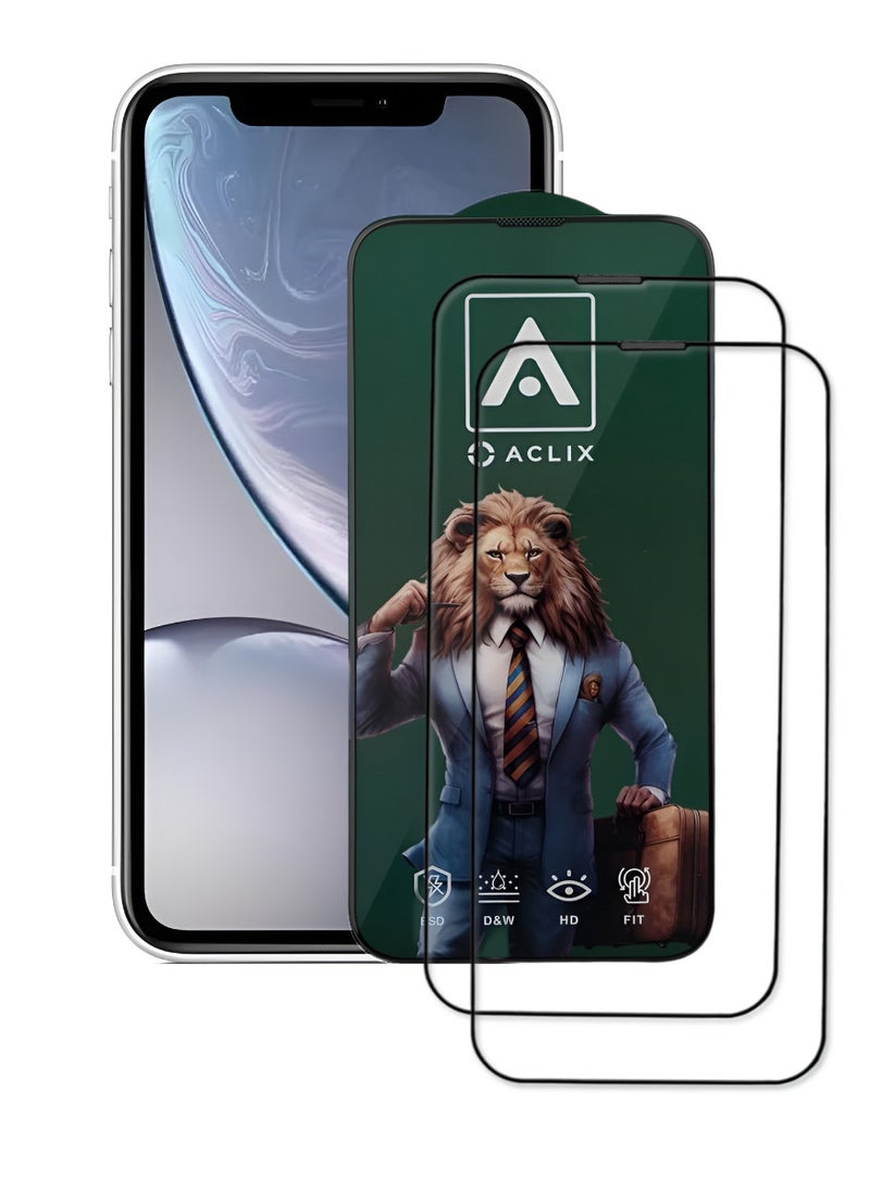 أكاليكس قطعتين، واقي شاشة عالي الجودة لهاتف آيفون XR - Image 1