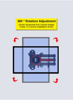 FlashHawk Rotating Retractable Monitor Wall Mount Suitable for 10-27 inch Screens,7Kg Load-bearing  - Image 2