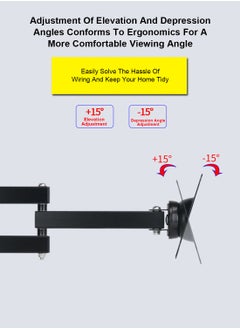 FlashHawk Rotating Retractable Monitor Wall Mount Suitable for 10-27 inch Screens,7Kg Load-bearing  - Image 3