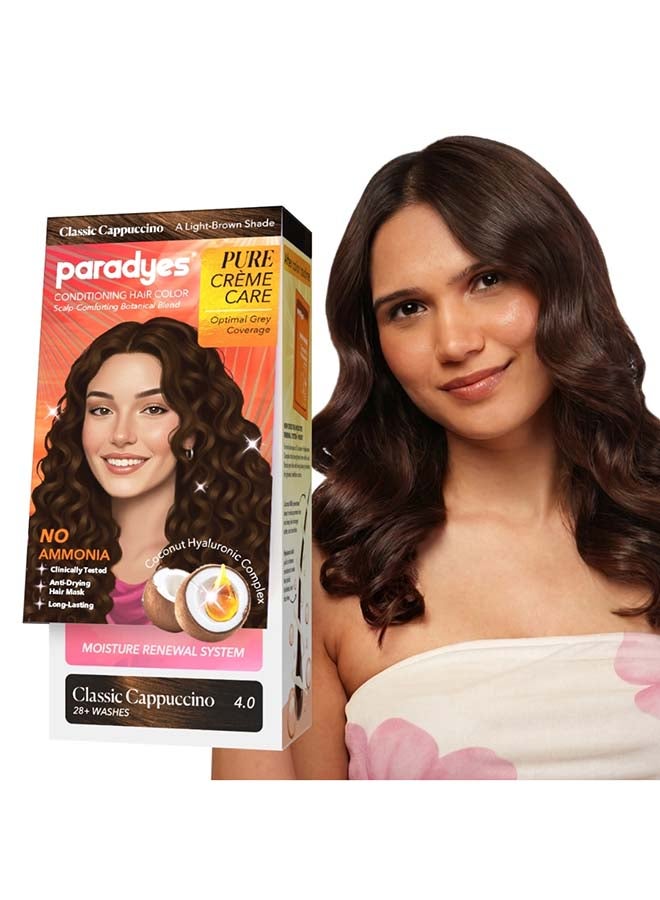 Paradyes Pure Creme Care No Ammonia Hair Color Classic Cappuccino 4.0 - Image 2