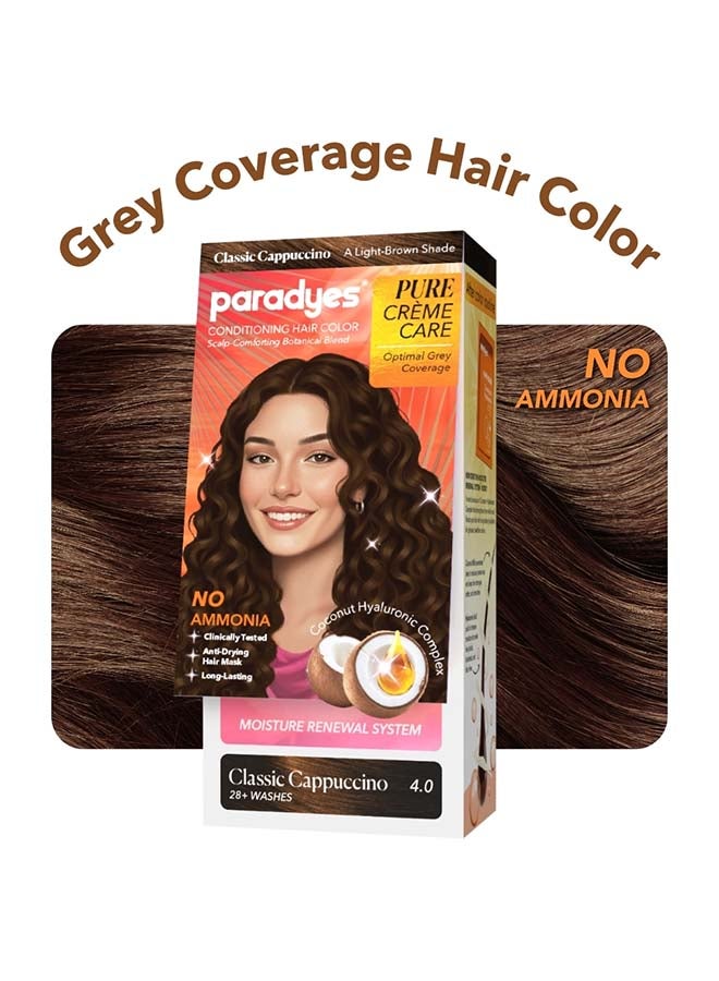 Paradyes Pure Creme Care No Ammonia Hair Color Classic Cappuccino 4.0 - Image 3