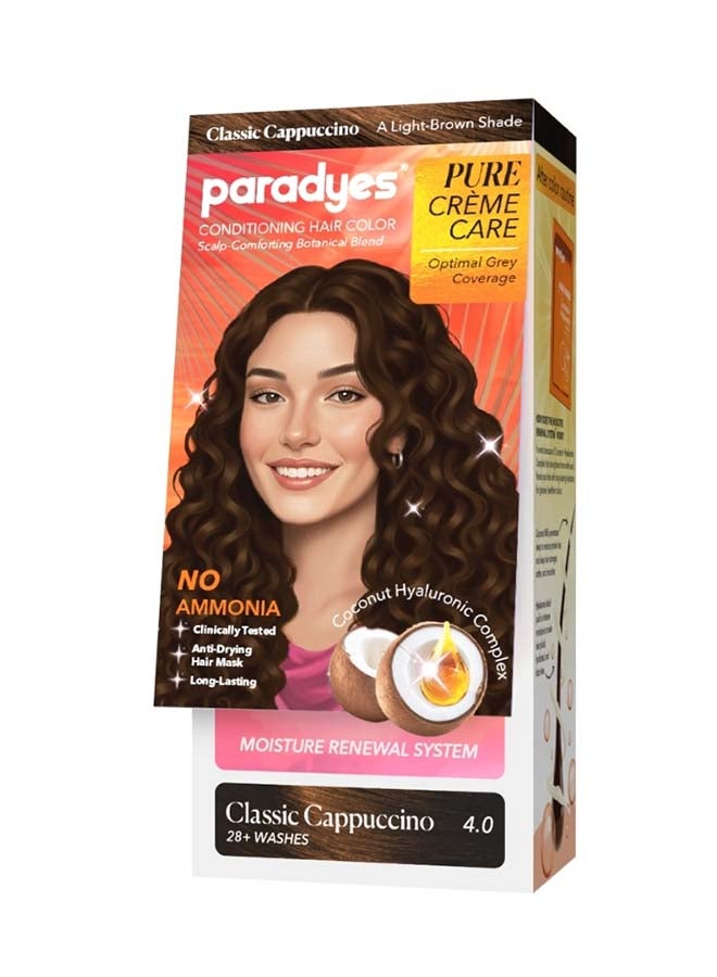 Paradyes Pure Creme Care No Ammonia Hair Color Classic Cappuccino 4.0 - Image 1