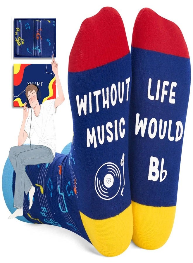 Zmart Music Gifts for Men Women - Note Socks for Music Lovers Teens Musicians Teachers Players, Guitar Saxophone Gifts - Image 1