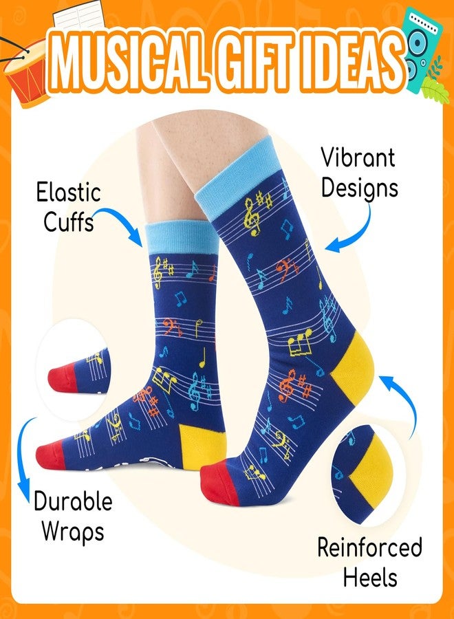 Zmart Music Gifts for Men Women - Note Socks for Music Lovers Teens Musicians Teachers Players, Guitar Saxophone Gifts - Image 4
