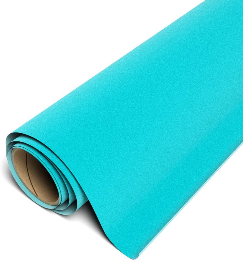 Siser StripFlock Pro HTV 12x1yd Roll Turquoise  Textured Heat Transfer Vinyl  for use with Siser Cricut and Silhouette Cutters  CPSIA Certified - Image 1