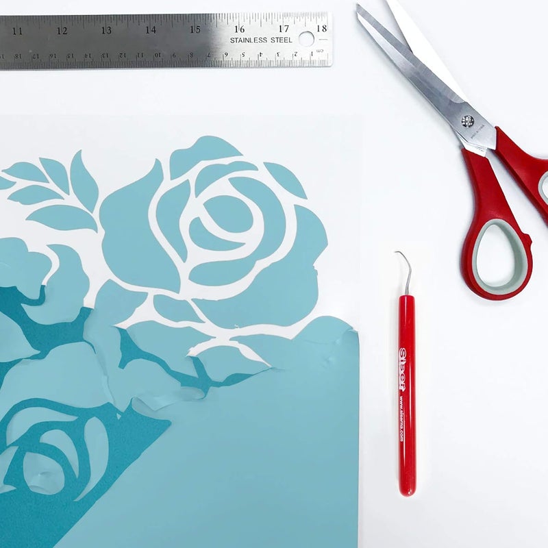 Siser StripFlock Pro HTV 12x1yd Roll Turquoise  Textured Heat Transfer Vinyl  for use with Siser Cricut and Silhouette Cutters  CPSIA Certified - Image 3