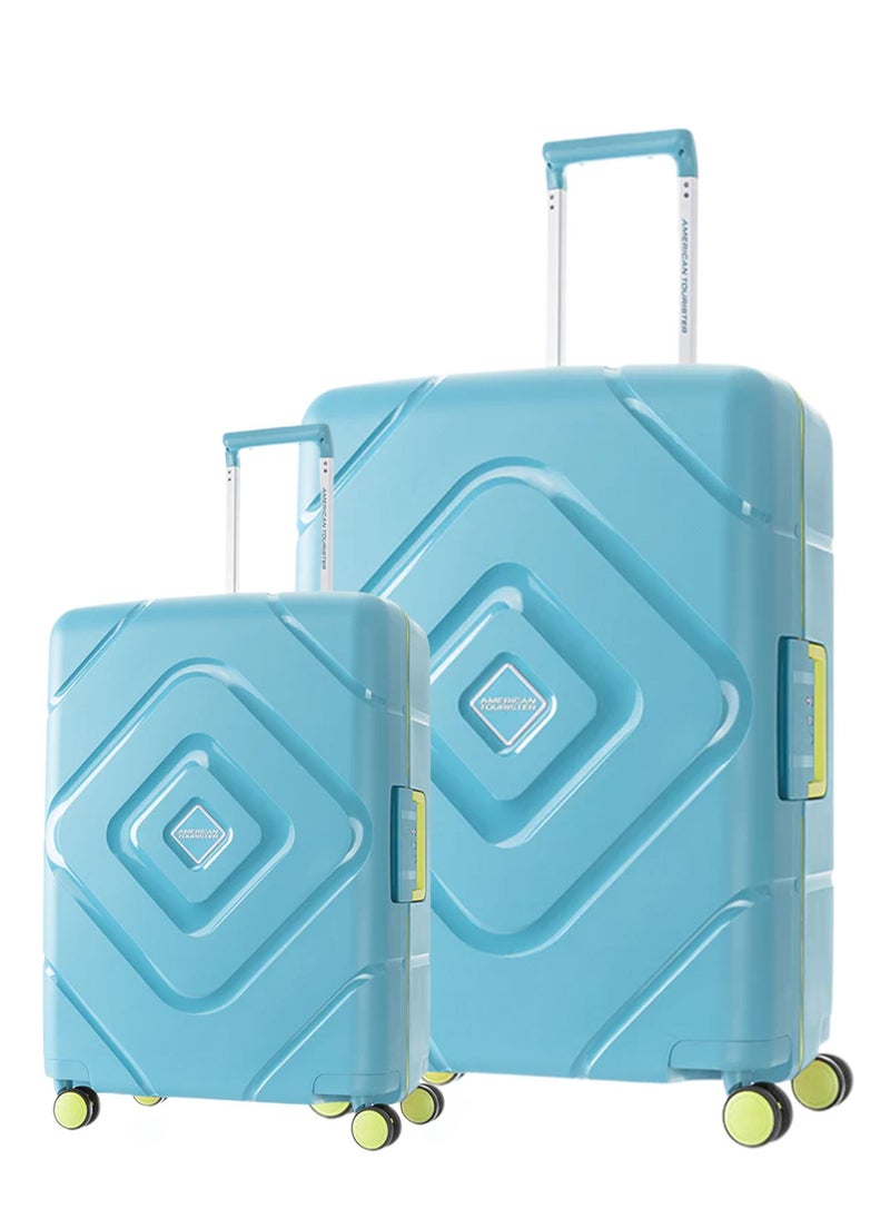 AMERICAN TOURISTER TRIGARD 2-Piece Luggage Set (Cabin & Large) - Hard Shell, Blue 