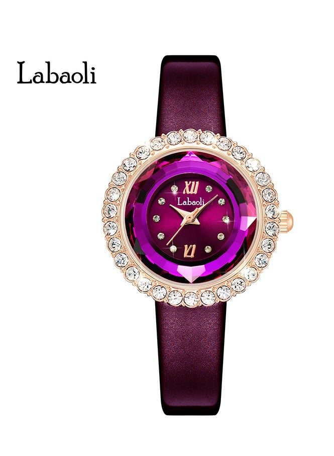 Labaoli ساعة لاباولي نيو لايت الفاخرة كوارتز للنساء مقاومة للماء ومرصعة بالألماس - Image 1