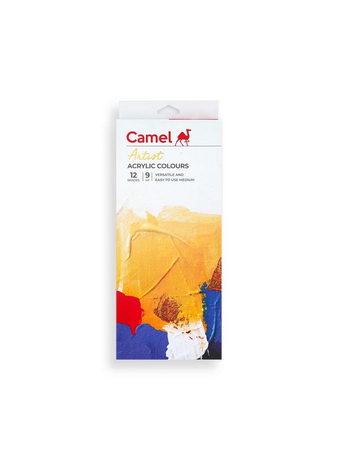 Camel Artist Acrylic Color Box 9Ml Tubes,12 Shades,Multicolor