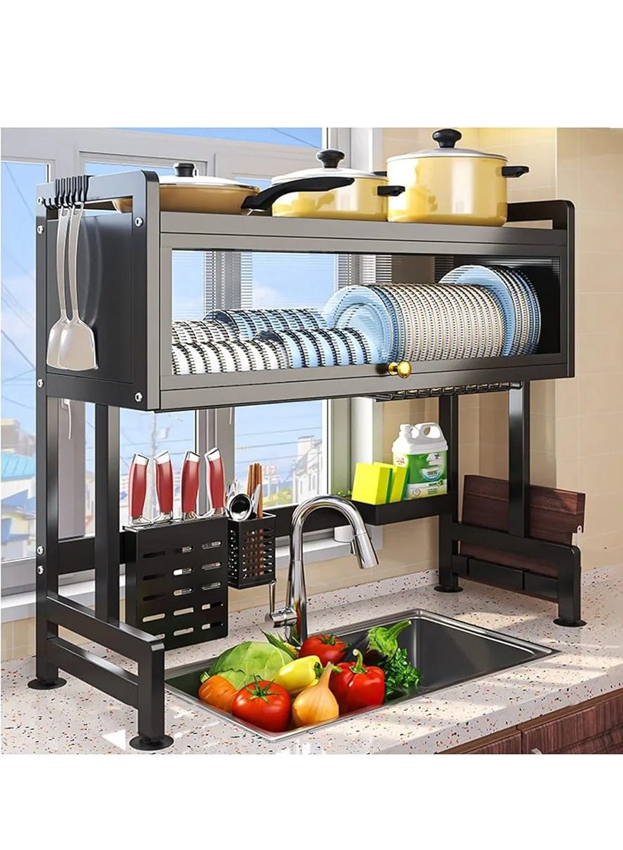 DubaiGallery Dish Cabinet Rack Over Sink Drainer With Cover - Main Image