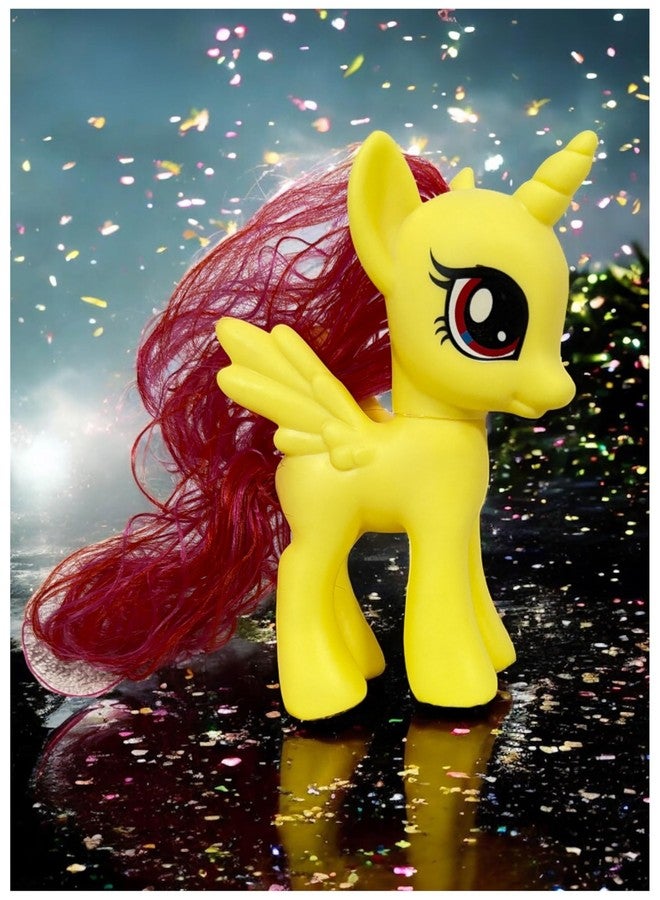 DISILA Traders Unicorn Pony Toy with Wings, Soft Mane & Shimmer Hair – Kids Room Décor (Color as per Availability) (3+ Years) - Image 2