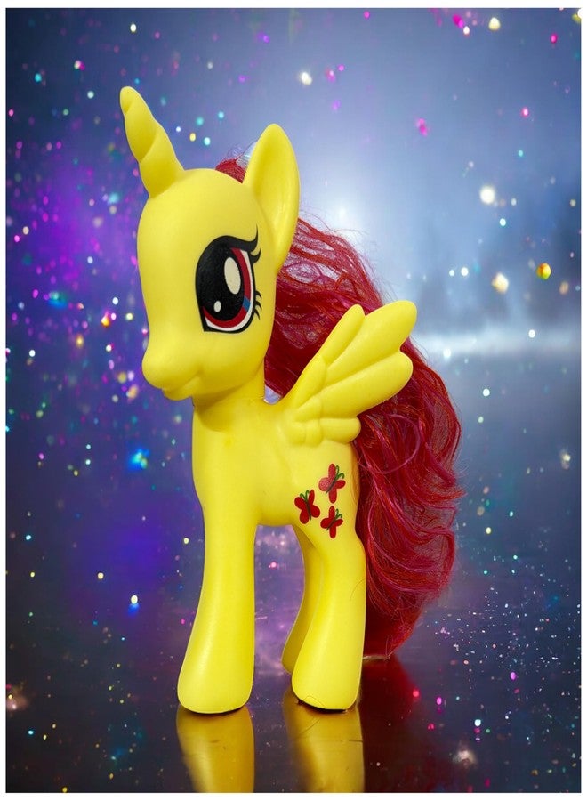DISILA Traders Unicorn Pony Toy with Wings, Soft Mane & Shimmer Hair – Kids Room Décor (Color as per Availability) (3+ Years) - Image 1