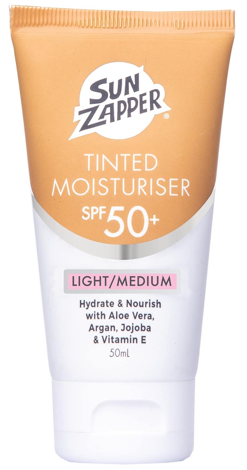 Sun Zapper Sun Zapper BB Cream Tinted Sunscreen  SPF 50 Moisturizer with Aloe Vera Kakadu Plum Jojoba Vitamin E  LightMedium Shade  50mL 169oz  Made in Australia