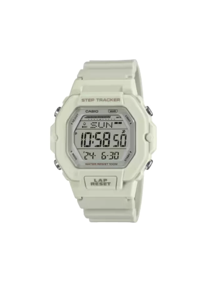 CASIO Women's Digital Display Watch With White Resin Strap - LWS-2200H-8AVDF