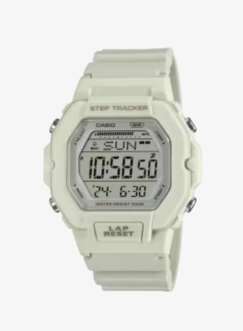 كاسيو Women's Digital Display Watch With White Resin Strap - LWS-2200H-8AVDF