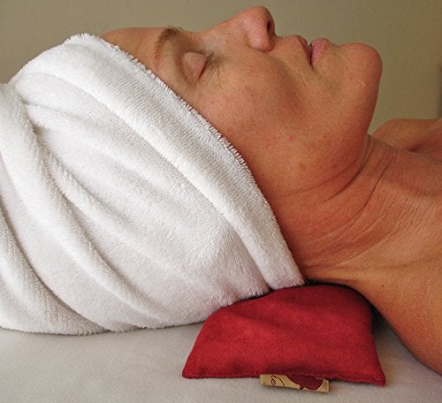 Hot Cherry Eye Pillow Red Ultra Suede Cherry Pit-Stone Pack, Microwavable Hot/Cold Compress, Sustainable Heat Pack, Moist Heat, Headache Pain Relief, Yoga Gift - Image 5