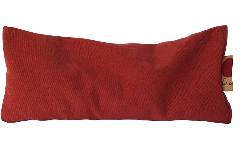 Hot Cherry Eye Pillow Red Ultra Suede Cherry Pit-Stone Pack, Microwavable Hot/Cold Compress, Sustainable Heat Pack, Moist Heat, Headache Pain Relief, Yoga Gift - Image 4