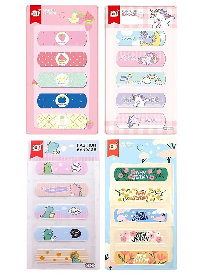 Jaravik Cartoon Bandages for Kids Waterproof Breathable Adhesive Band Aids with Cute Designs – Hypoallergenic, Gentle & Flexible First Aid for Cuts and Scrapes (10) - Image 1