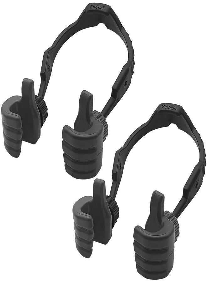 YuCool 2 Packs Thumb Up Lazy Phone Stand Cell Phone Holder, Christmas Stocking Stuffers Gifts Adjustable Lazy Thumb Up OK Stands - Black - Image 1