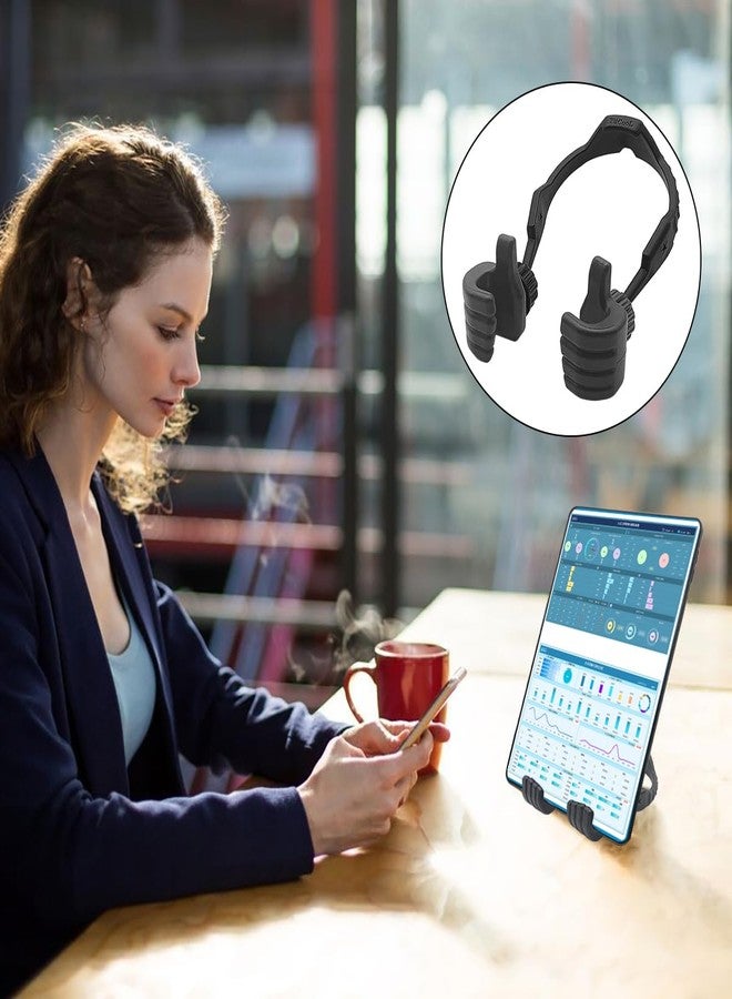 YuCool 2 Packs Thumb Up Lazy Phone Stand Cell Phone Holder, Christmas Stocking Stuffers Gifts Adjustable Lazy Thumb Up OK Stands - Black - Image 4