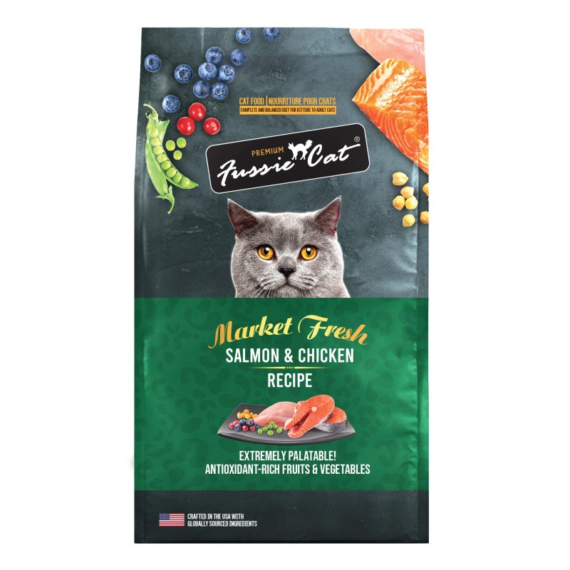 Fussie Cat Market Fresh Salmon & Chicken Recipe, Dry Cat Food, 3.5lb Bag - Image 1