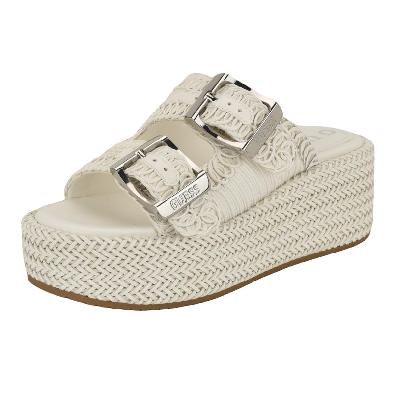 Guess Women's Binks Sandal, Ivory 150, 6.5 - Image 3