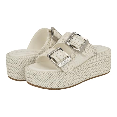 Guess Women's Binks Sandal, Ivory 150, 6.5 - Image 2