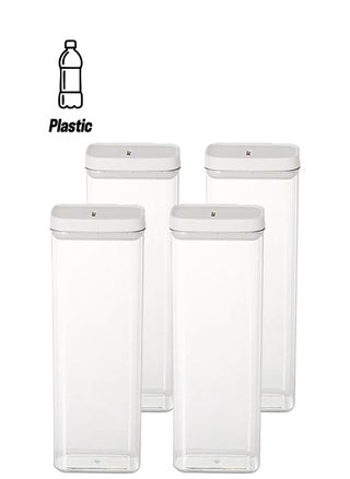 Transparent Sealed jars, Food-Grade Plastic Can Sealed Storage Box: Airtight Pantry Organizer 4 Pieces Set for Spices, Legumes, Rice, Cereals , Coffee. 1.8L - pzsku/Z8277D6048850EBABDBEEZ/45/1744056677/4a24fcd6-3fb1-417c-bf5a-032b544f4265