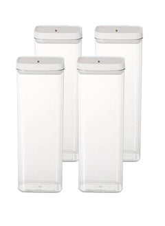 Transparent Sealed jars, Food-Grade Plastic Can Sealed Storage Box: Airtight Pantry Organizer 4 Pieces Set for Spices, Legumes, Rice, Cereals , Coffee. 1.8L - pzsku/Z8277D6048850EBABDBEEZ/45/_/1708948098/2c4907e0-f110-4494-8ecb-c4c852c0580f