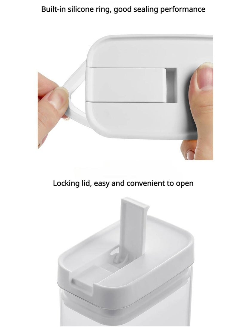 Bonita - Transparent Sealed jars, Food-Grade Plastic Can Sealed Storage Box: Airtight Pantry Organizer 4 Pieces Set for Spices, Legumes, Rice, Cereals , Coffee. 1.8L - Image 1