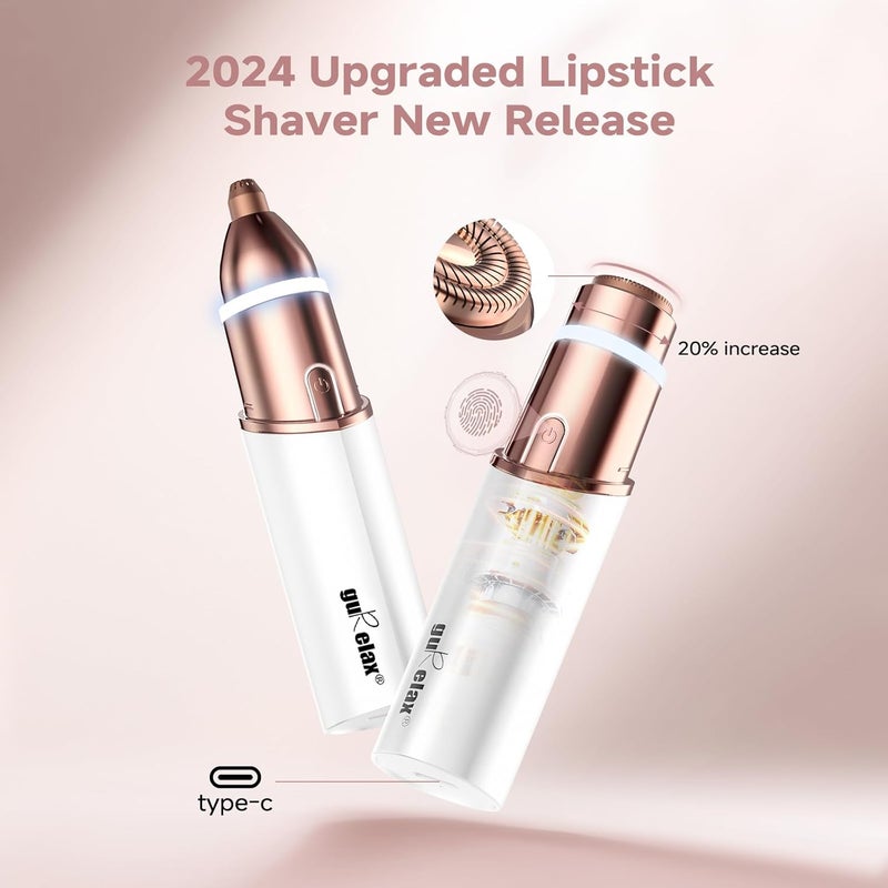 Gurelax 2-in-1 Rechargeable Facial Hair Remover and Eyebrow Shaver - Image 3