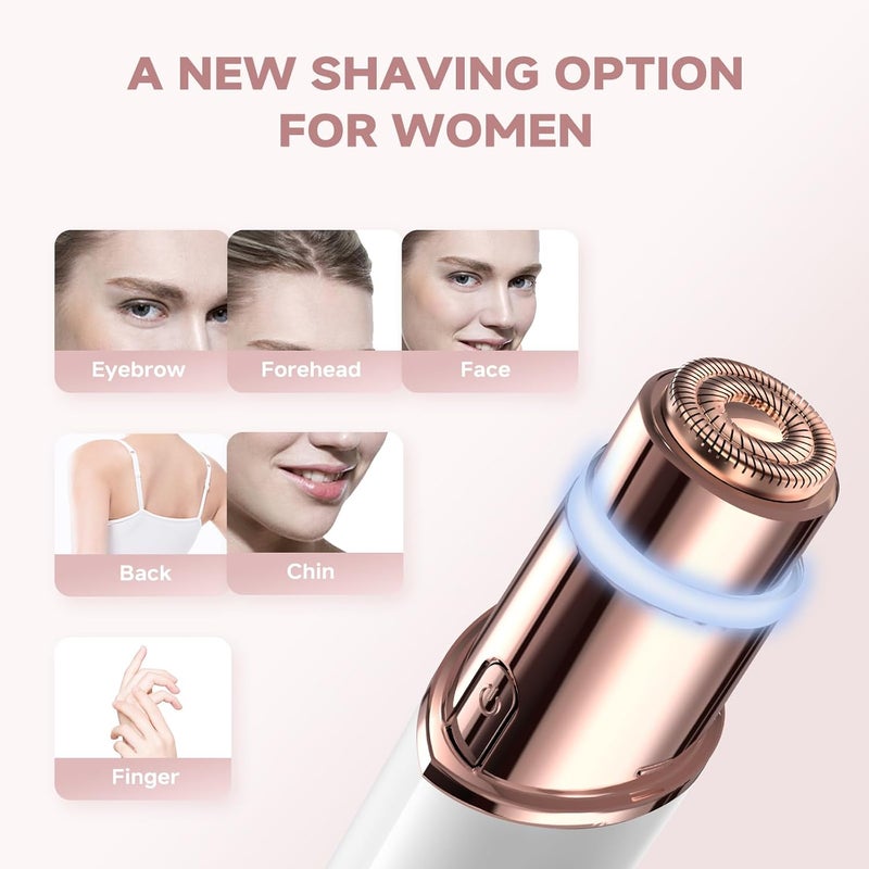 Gurelax 2-in-1 Rechargeable Facial Hair Remover and Eyebrow Shaver - Image 4