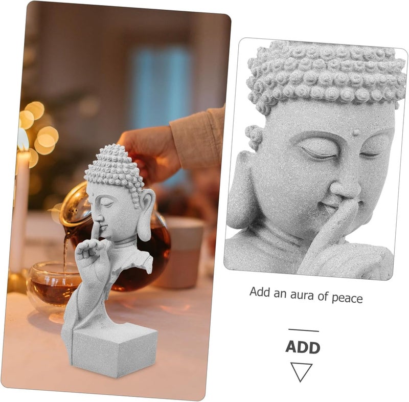 Garneck Aquarium Buddha Statue Elegant Decorative Figure for Fish Tank Zen Garden Decor Meditation Ornament Chinese Style Buddha Sculpture for - Image 5