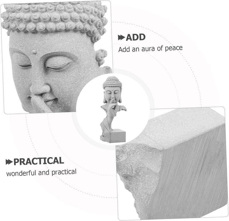 Garneck Aquarium Buddha Statue Elegant Decorative Figure for Fish Tank Zen Garden Decor Meditation Ornament Chinese Style Buddha Sculpture for - Image 1
