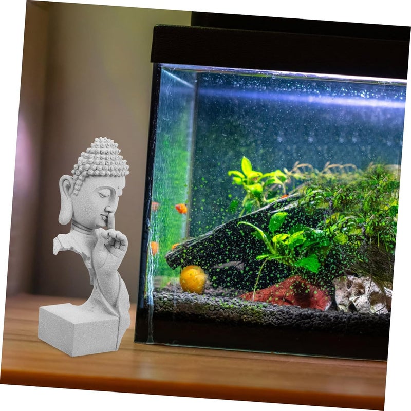 Garneck Aquarium Buddha Statue Elegant Decorative Figure for Fish Tank Zen Garden Decor Meditation Ornament Chinese Style Buddha Sculpture for - Image 4