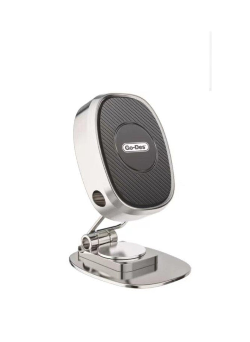GO-DES GD-HD788 Foldable Magnetic Phone Holder – 360° Adjustable Car Dashboard & Desk Mount Stand with Strong Magnetic Grip, Anti-Slip Base, Compact Folding Design, Hands-Free Phone Support, Compatible with iPhone, Samsung, Huawei, Xiaomi & All Smartphones – Black - Image 1